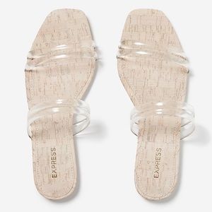 Express Double Strap Clear Sandals